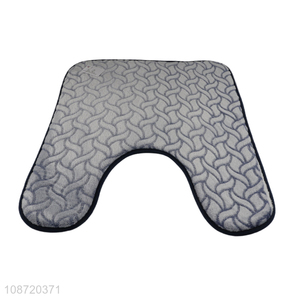 Wholesale U shaped toilet rug non-slip water absorbent bathroom mat