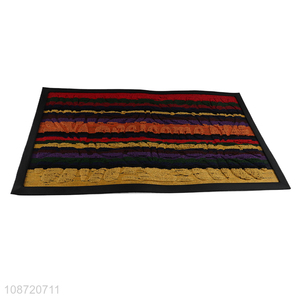 Yiwu market rectangle striated door entrance mat floor mat for sale