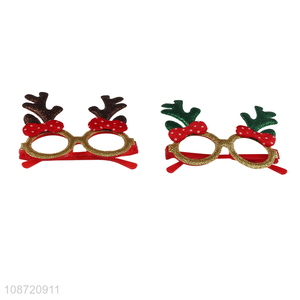 Wholesale glitter Christmas glasses holiday eyewear frame for kids adults