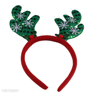 Good quality Christmas reindeer antler hair hoop headband party favors