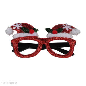 Factory supply glitter Christmas glasses Xmas party glasses holiday glasses