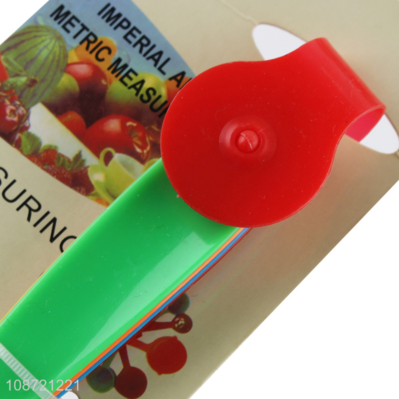 Latest design multicolor plastic 5pcs measuring tool measuring spoon set