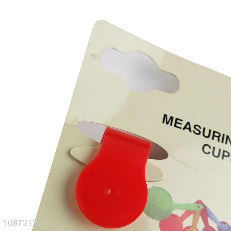 Latest design multicolor plastic 5pcs measuring tool measuring spoon set