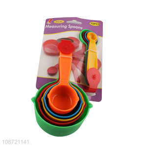 Hot selling 10pcs multicolor measuring tool measuring spoon set wholesale