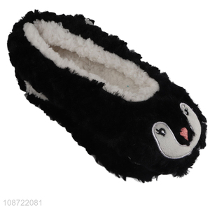 High quality kids winter slippers cartoon penguin plush house slippers