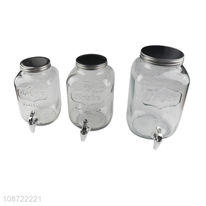 Popular products glass beverage dispenser with water tap for sale