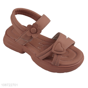 Low price soft sole girls children casual sandal beach shoes for sale