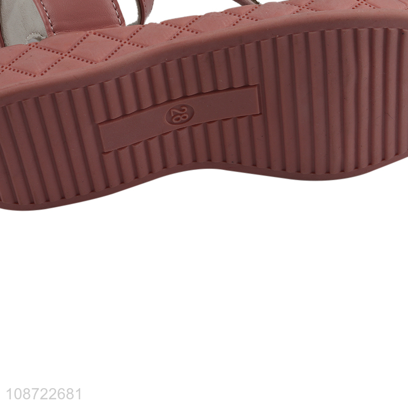 Factory direct sale soft sole girls kids casual summer sandal beach shoes wholesale
