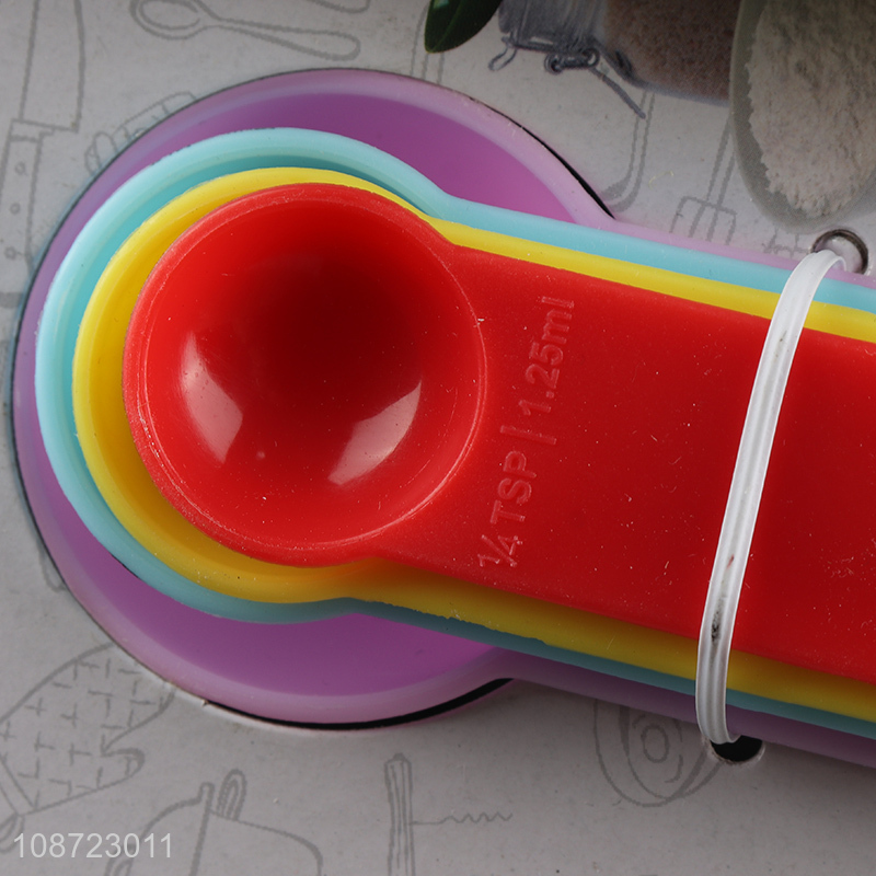 Wholesale 9pcs colorful plastic measuring spoons set kitchen measuring tools