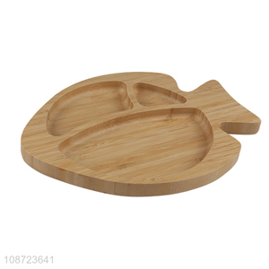 Top products fish shape bamboo children tableware <em>plate</em> wholesale