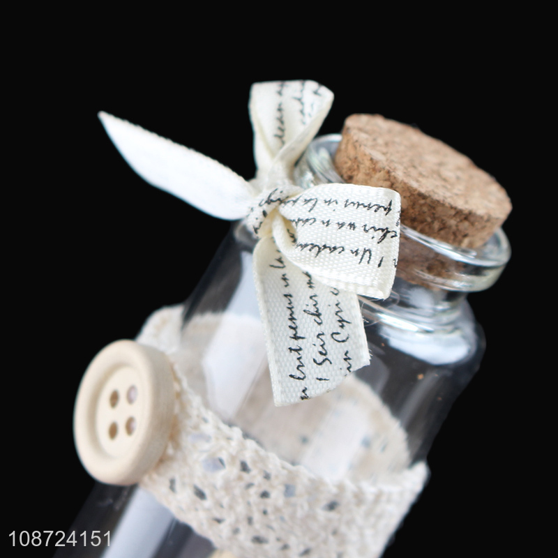 Hot selling clear glass drift bottle messenge bottle for birthday gift