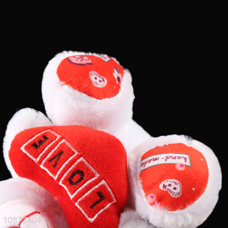 Good quality cute soft stuffed plush bear Valentines's Day toy