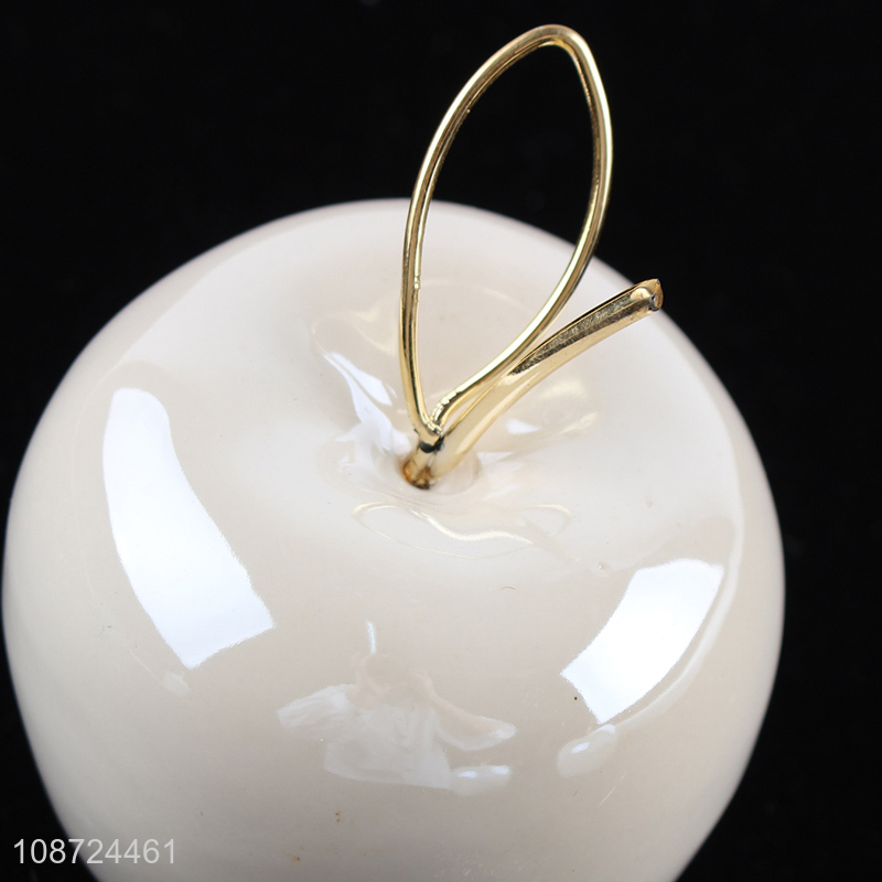 Online wholesale apple shape ceramic ornaments for tabletop decoration