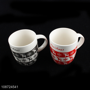 Good quality Christmas ceramic coffee mug porcelain mug with handle