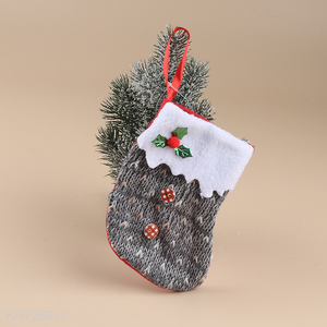 Latest design home décor hanging ornaments christmas stocking for xmas tree