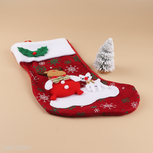 Good quality hanging christmas stocking candy gifts bag for decoration