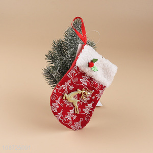 Factory wholesale christmas hanging ornaments christmas stocking for xmas tree