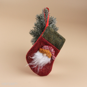 Top sale home décor xmas tree hanging christmas stocking gifts bag wholesale