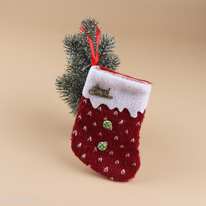 Top selling hanging christmas stocking candy bag for xmas tree decoration