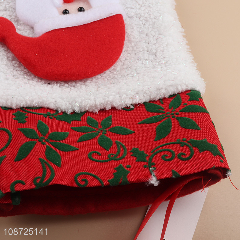 Hot selling santa claus christmas stocking candy bag for xmas tree