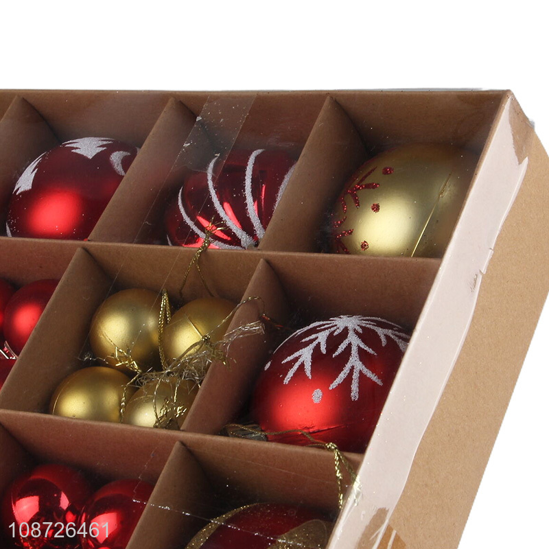 Popular products 16pcs xmas tree hanging ornaments christmas ball for decoration