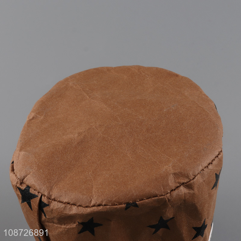 Hot selling multi-purpose kraft paper storage basket washable paper basket