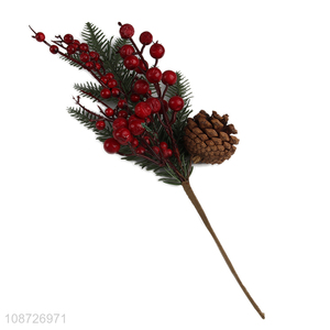 New arrival artificial red berry picks stems for Xmas tree decoration
