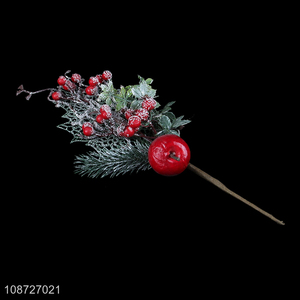 New products artificial Christmas picks artificial red berry picks stems