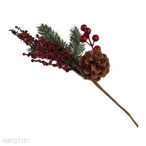 New products artificial Christmas branchlet with red berry for decoration