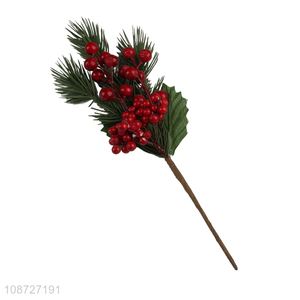New arrival artificial Christmas picks artificial red berry picks stems