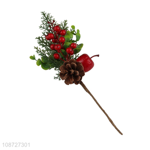 New arrival artificial Christmas branchlet with red berry for decoration