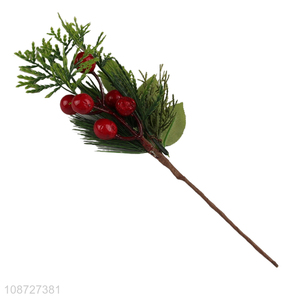 China products artificial red berry picks twigs for Christmas tree decoration