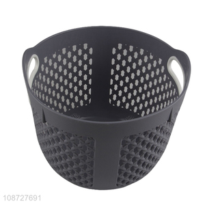 Good price plastic home hollow storage basket with handle