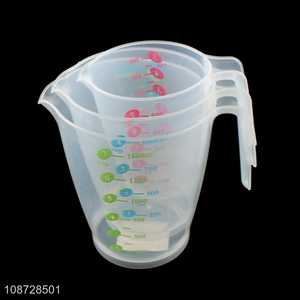 Online wholesale clear plastic nesting liquid measuring cup set for kitchen