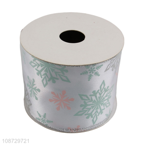 Factory price Christmas snowflake <em>ribbon</em> for crafts and gift wrapping