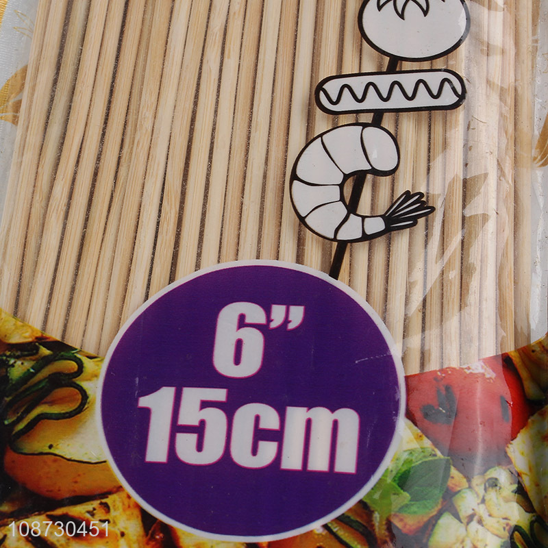 Best price 100pcs bamboo barbecue sticks bamboo skewer set for sale