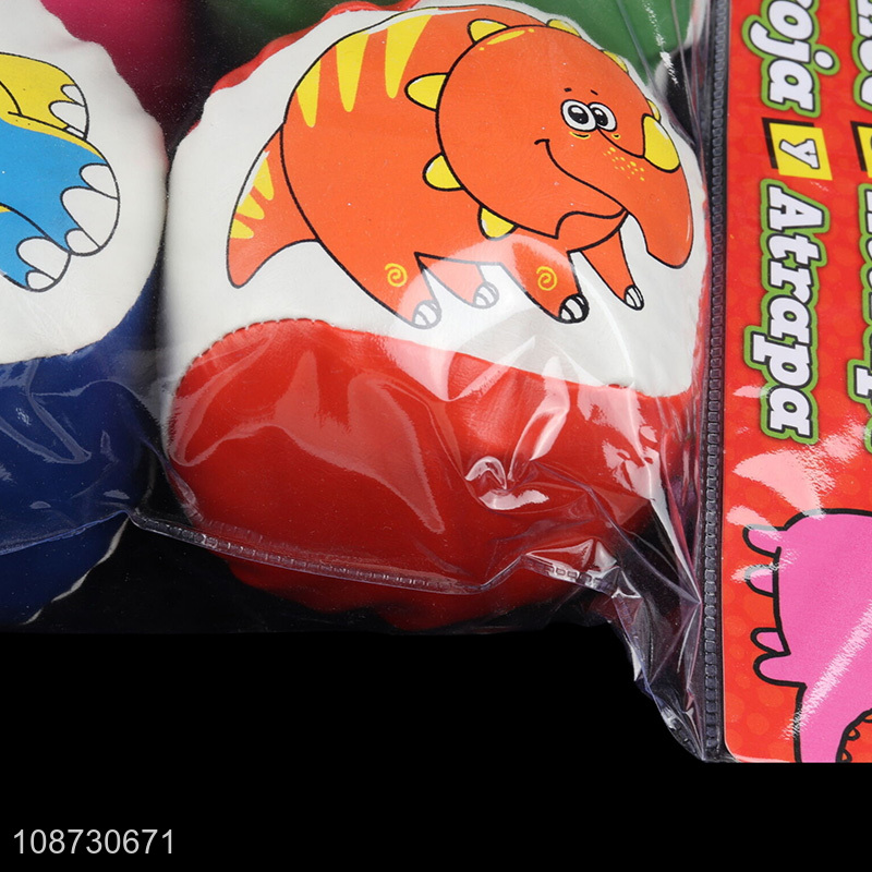 China factory 4pcs cartoon PU leather toys ball for outdoor