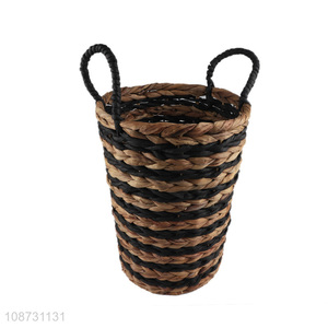 High quality multi-purpose water hyacinth storage basket handwoven laundry basket