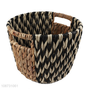 Wholesale hand-woven water hyacinth <em>storage</em> <em>basket</em> multi-purpose <em>storage</em> <em>basket</em>