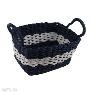 New arrival multi-purpose handwoven natural papyrus <em>storage</em> <em>basket</em> with handles