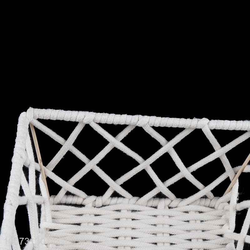 Online wholesale multi-purpose hand-woven papyrus storage basket for living room