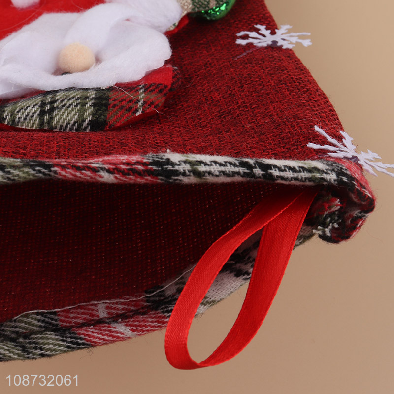 High quality 3D fabric Christmas stockings candy bag Christmas ornaments