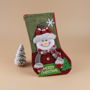 New products 3D fabric Christmas stocking <em>gift</em> <em>bag</em> for kids and family