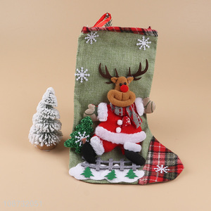 Factory price 3D fabric Christmas stockings hanging Christmas <em>gift</em> <em>bag</em>