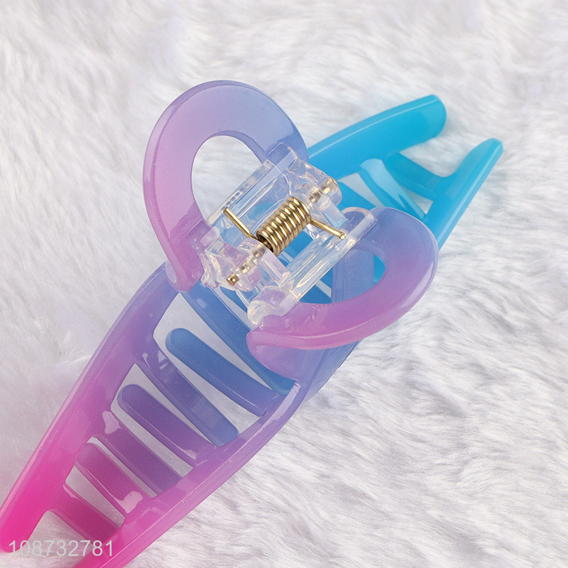 Popular product large gradient color acrylic hair jaw clips