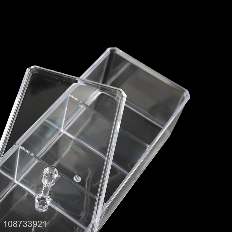 Low price desktop clear makeup cosmetic storage box display stand for sale