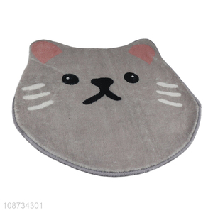 Wholesale cute cat shape bath mat super absorbent non-slip bathroom <em>rug</em>