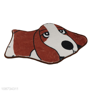 High quality cute dog shape bath mat washable water absorbent bathroom rug
