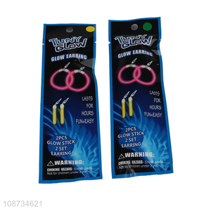 Yiwu market women fashion jewelry glowing <em>earring</em> for party supplies