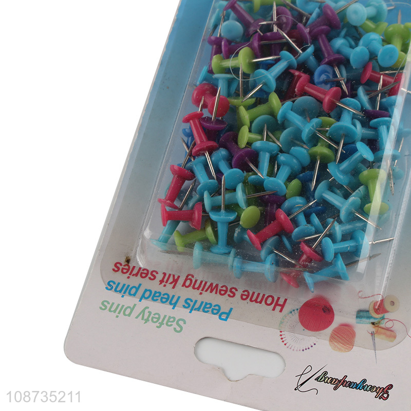 Hot selling colorful plastic head push pins thumbtacks for cock board